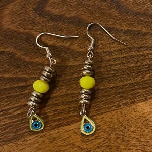 Handcrafted Evil Eye Beaded Earrings